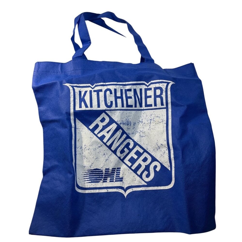 Kitchener Rangers Tote Bag Blue Felt Grocery Handles 15 x 15" OHL Logo Hockey